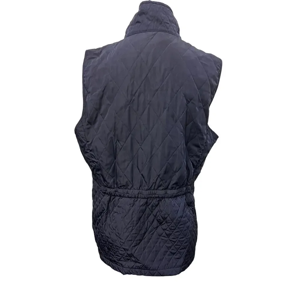 💙 Talbots L Navy Quilted Zip Vest – Classic Lightweight Layer - Picture 4 of 5